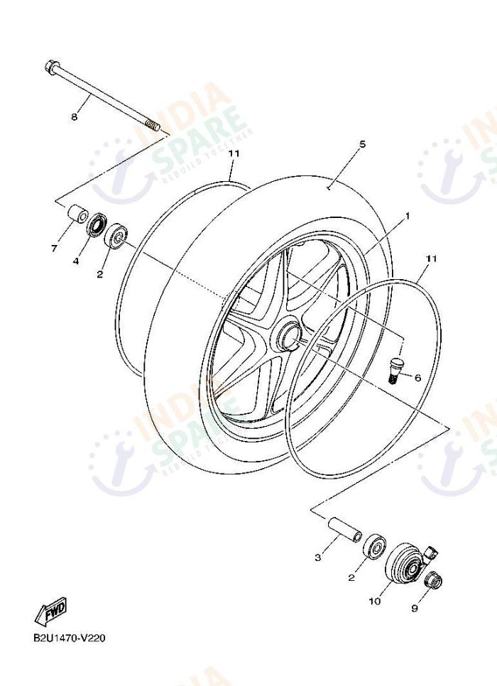 FRONT WHEEL FOR DISK BRAKE